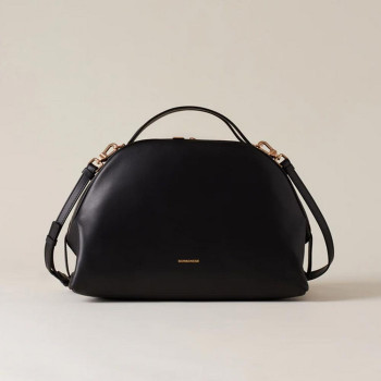 Borsa donna bauletto medio mezzaluna sexy Borbonese Nero