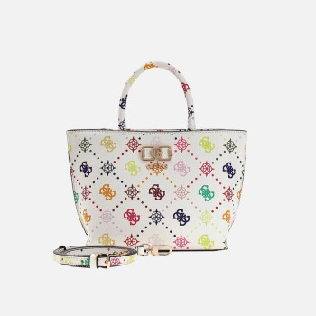 Borsa donna due manici con tracolla Guess Emilie Multi Logo