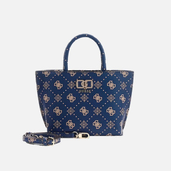 Borsa donna due manici Guess Emilie Logo Navy Logo