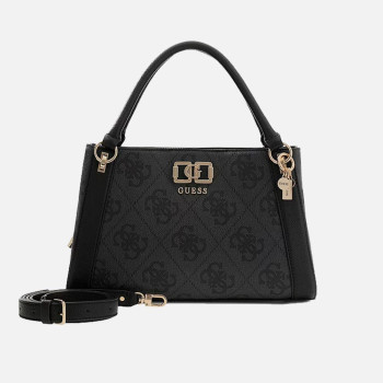 Borsa donna due manici quandrata Guess Karnilla Coal Logo