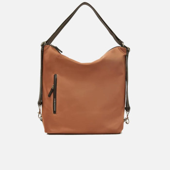 Borsa donna sacca grande portabilità a zaino Mandarina Duck Hunter Pecan Nut