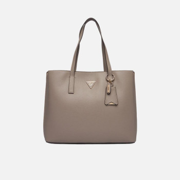 Borsa donna shopping quadrata Guess Meridian II Dark Taupe