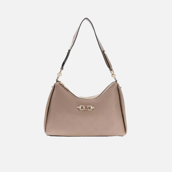 Borsa donna sottospalla Guess Emilie Dark Taupe Logo