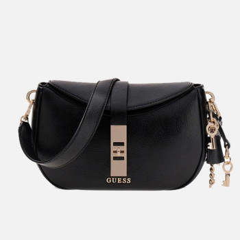 Borsa donna tracolla con patta Guess Brooke Black