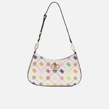 Borsa donna tracolla con zip sopra Guess Amilie Logo Multi Logo