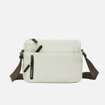 Borsa donna tracolla con zip sopra Mandarina Duck Hunter Latte