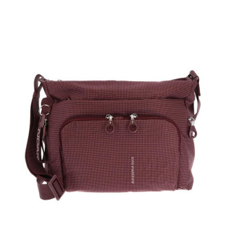 Borsa donna tracolla con zip sopra Mandarina Duck MD 20 Grape