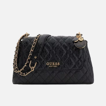 Borsa donna tracolla trapuntata Guess Isemay Black