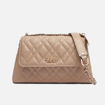 Borsa donna tracolla trapuntata Guess Isemay Pale Mocha