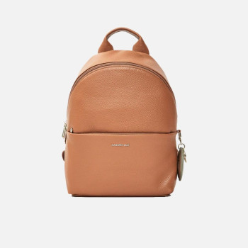 Borsa donna zainetto chiusura zip stondato Mandarina Duck Mellow Leather Pecan Nut