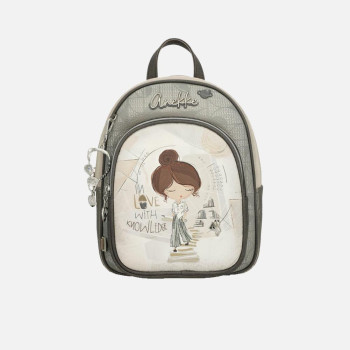 Borsa donna zainetto chiusura zip stondato con tasca anteriore Anekke Sophia Multicolor