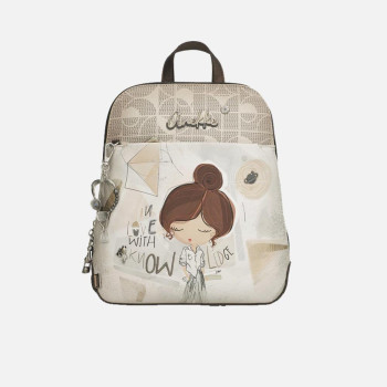 Borsa donna zainetto chiusura zip stondato Anekke Sophia Multicolor