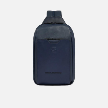 Borsello monospalla con portabilità a zaino Piquadro Ael Blu