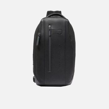 Borsello monospalla con portabilità a zaino Piquadro Urban Nero