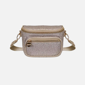 Marsupio con 2 zip tozzo mini Borbonese Sabbia