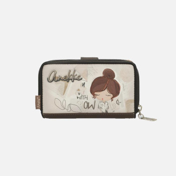 Portafoglio donna cerniera con patta medio Anekke Sophia Multicolor