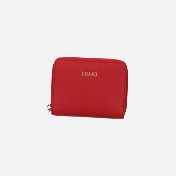 Portafoglio donna cerniera semplice piccolo Guess Caliwen Ciliegia