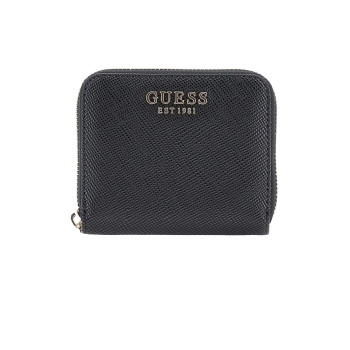 Portafoglio donna cerniera semplice piccolo Guess Laurel II Black