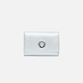 Portafolgio donna cerniera con patta medio Mandarina Duck Mellow Leather Silver