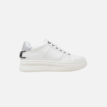 Scarpa donna sneakers bassa Guess Wesli White Silver