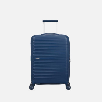Trolley rigido 55cm 4 ruote cabina espandibile American Tourister Fastforward Navy Blue