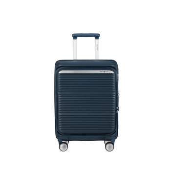 Trolley rigido 55cm 4 ruote cabina espandibile apertra frontale Samsonite Paralux Midnght Blue