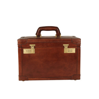 Beauty Quadrato in Pelle | The Bridge Story Trunks | 07511101-Marrone