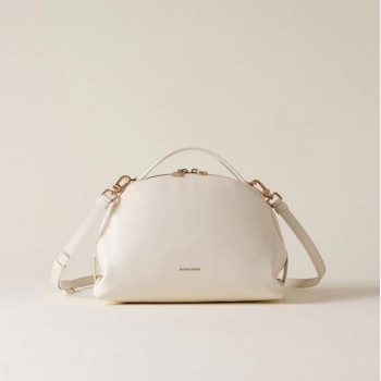 Borsa donna bauletto piccolo mezzaluna sexy Borbonese White Cotton