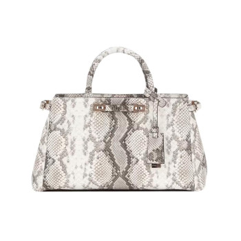 Borsa donna due manici con tracolla Guess Lefia Natural