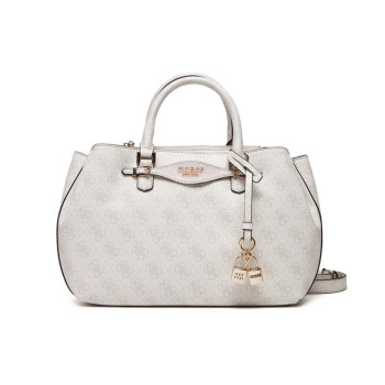 Borsa donna due manici con tracolla Guess Kathya White Logo