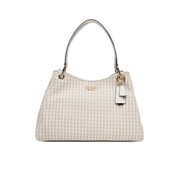 Borsa donna due manici Guess Mirema White Multi
