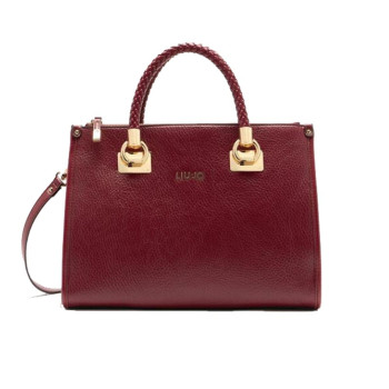 Borsa donna due manici con tracolla quadrata Liu Jo Manh Red Wine