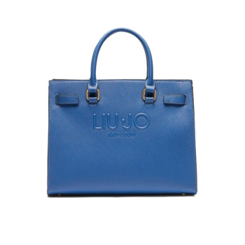 Borsa donna due manici quadrata Halona Liu Jo AA5149E0087X0682-Dust Blue Valigeria-it 