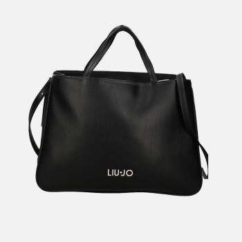 Borsa donna due manici quadrata con tracolla Liu Jo Arezu Nero