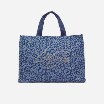 Borsa donna due manici quadrata Liu Jo Denim Blue