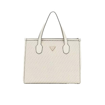 Borsa Donna Due Manici Quadrata Silvana Guess HWWW8665220-Bone Valigeria.it