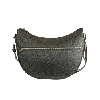 Borsa donna sacca media con tasca anteriore Borbonese Alloro