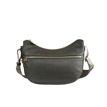 Borsa donna sacca piccola con tasca anteriore Borbonese Alloro