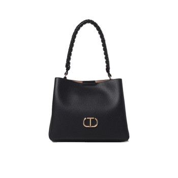 Borsa donna secchiello piccolo Roma Twinset 251TD806300006 Nero Valigeria-it 