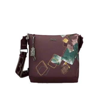 Borsa donna tracolla con zip sopra Anekke Evolution Multicolor
