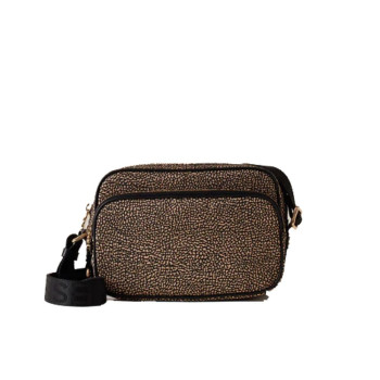 Borsa Donna Tracolla Borbonese Op NaturaleNero  Valigeria.it