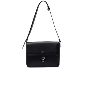 Borsa donna tracolla con patta Cuoieria Fiorentina Eva Nero