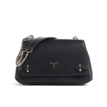 Borsa donna tracolla con patta Guess Rosalba Black