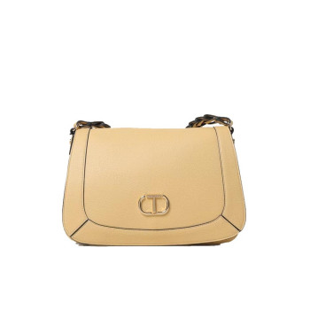 Borsa donna tracolla con patta Twinset 251TB732212144-Pale Yellow Valigeria-it