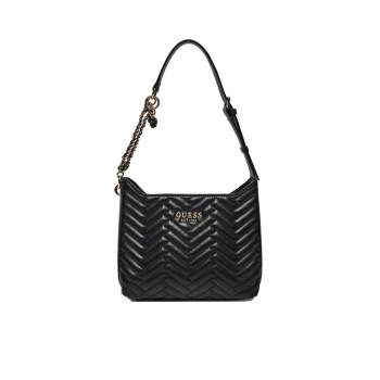 Borsa donna tracolla con zip sopra Anning Guess HWQG9508180-Black Valigeria-it
