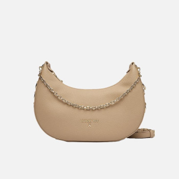 Borsa donna tracolla con zip sopra Patrizia Pepe Warm Skin