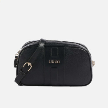 Borsa donna tracolla con zip superiore Liu Jo Ematite Nero