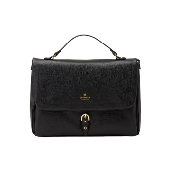 Borsa donna tracolla con patta grande Cuoieria Fiorentina Eva Nero