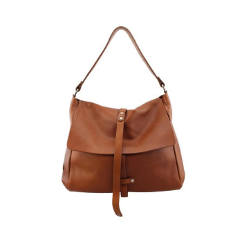 Borsa Donna Tracolla Grande con Patta Bruno Rossi Cuoio  Valigeria.it