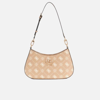 Borsa donna tracolla con zip sopra Guess Amilie Logo Biscotto Logo